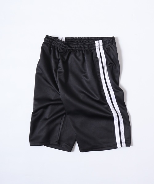 ACE(エース)の「ジャージラインハーフパンツ(その他パンツ・メンズ・ブラック×グレー/ブラック×ホワイト/ブラック×ブルー/ブラック×レッド・LL/M/L)」の2枚目の写真