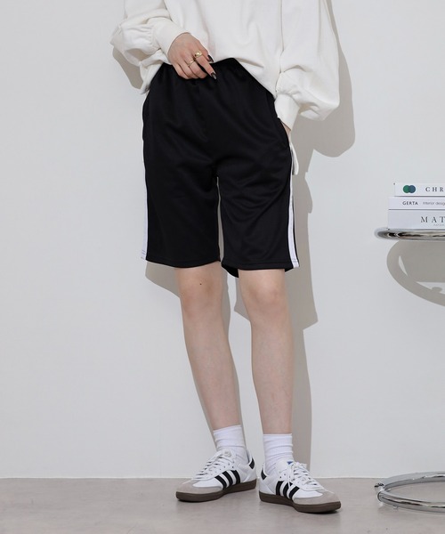 ACE(エース)の「ジャージラインハーフパンツ(その他パンツ・メンズ・ブラック×グレー/ブラック×ホワイト/ブラック×ブルー/ブラック×レッド・LL/M/L)」の10枚目の写真