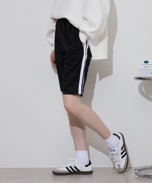 ACE(エース)の「ジャージラインハーフパンツ(その他パンツ・メンズ・ブラック×グレー/ブラック×ホワイト/ブラック×ブルー/ブラック×レッド・LL/M/L)」の12枚目の写真
