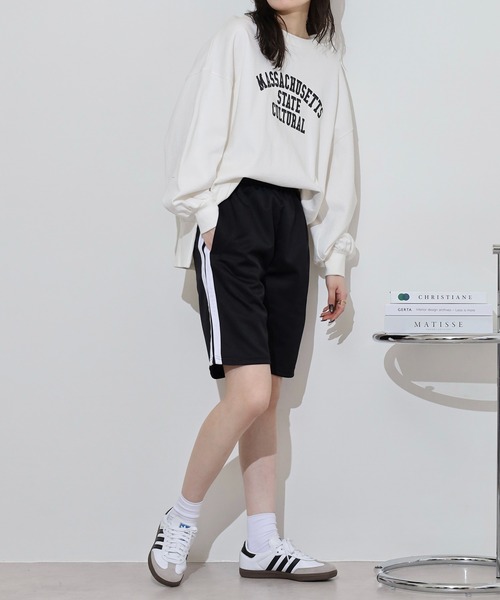 ACE(エース)の「ジャージラインハーフパンツ(その他パンツ・メンズ・ブラック×グレー/ブラック×ホワイト/ブラック×ブルー/ブラック×レッド・LL/M/L)」の13枚目の写真