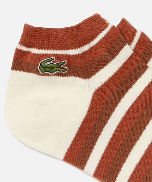 LACOSTE（ラコステ）の「マルチボーダーアンクルソックス（ソックス/靴下・メンズ・グレー/ブルー/ホワイト・27.0cm）」の5枚目の写真