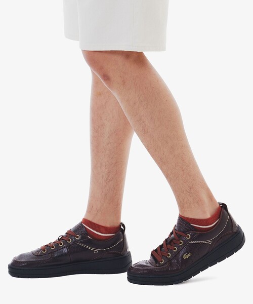LACOSTE（ラコステ）の「マルチボーダーアンクルソックス（ソックス/靴下・メンズ・グレー/ブルー/ホワイト・27.0cm）」の6枚目の写真