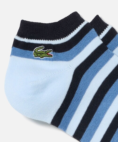 LACOSTE（ラコステ）の「マルチボーダーアンクルソックス（ソックス/靴下・メンズ・グレー/ブルー/ホワイト・27.0cm）」の8枚目の写真
