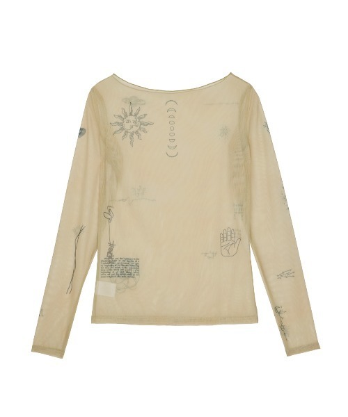 PLANET SHEER TATTOO WITH BUSTIER TOP（Tシャツ/カットソー