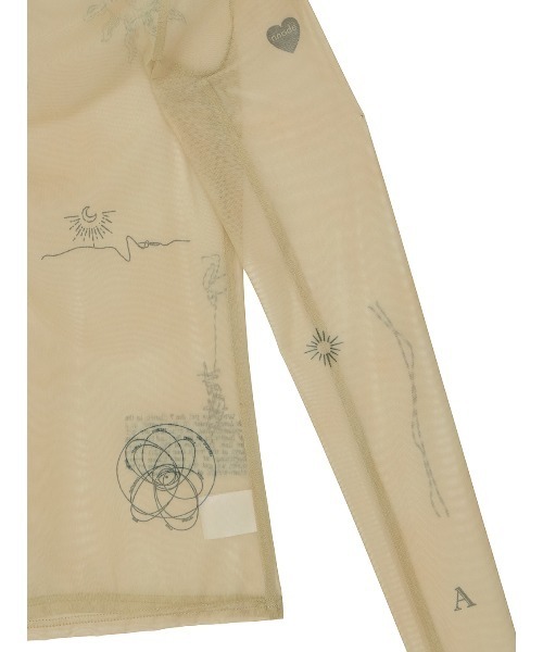 PLANET SHEER TATTOO WITH BUSTIER TOP（Tシャツ/カットソー