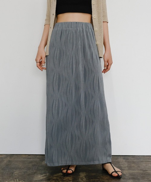 select MOCA(セレクトモカ)の「ニュアンスラインナロースカート(スカート・レディース・ブラック/ブラウン/ライトグレー・FREE)」の3枚目の写真