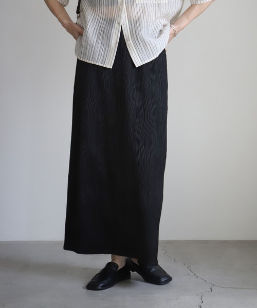 select MOCA(セレクトモカ)の「ニュアンスラインナロースカート(スカート・レディース・ブラック/ブラウン/ライトグレー・FREE)」の2枚目の写真