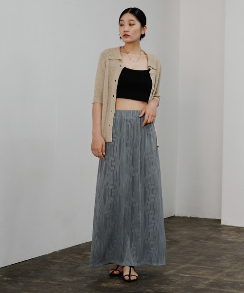 select MOCA(セレクトモカ)の「ニュアンスラインナロースカート(スカート・レディース・ブラック/ブラウン/ライトグレー・FREE)」の8枚目の写真