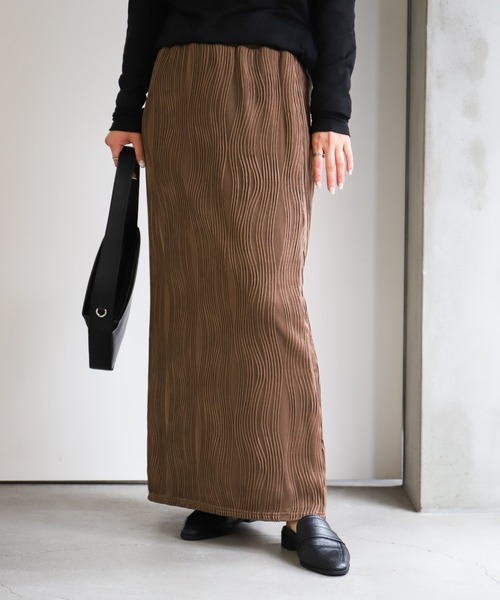 select MOCA(セレクトモカ)の「ニュアンスラインナロースカート(スカート・レディース・ブラック/ブラウン/ライトグレー・FREE)」の18枚目の写真