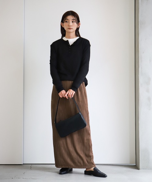 select MOCA(セレクトモカ)の「ニュアンスラインナロースカート(スカート・レディース・ブラック/ブラウン/ライトグレー・FREE)」の20枚目の写真