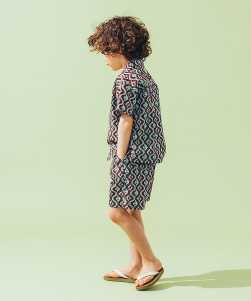 こども ビームス（コドモビームス）の「Beach Party シャツ 2025SS（100～140cm）（シャツ/ブラウス・キッズ・ブラウン系その他/グリーン系その他・100/110/120/130/140）」の7枚目の写真