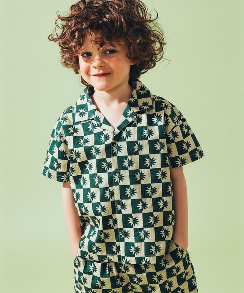 こども ビームス（コドモビームス）の「Beach Party シャツ 2025SS（100～140cm）（シャツ/ブラウス・キッズ・ブラウン系その他/グリーン系その他・100/110/120/130/140）」の8枚目の写真