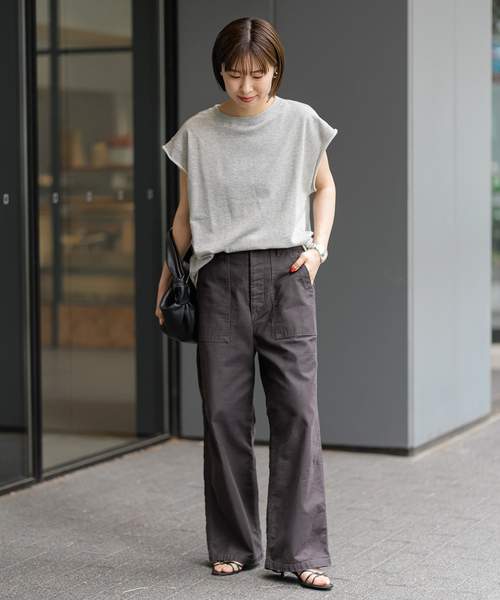 未使用　FRAMeWORK ウール混バックサテンベイカーパンツ　36 ブラック ≪追加≫バックサテンベイカーパンツ（カーゴパンツ