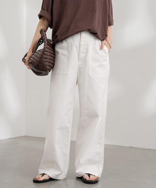 FRAMeWORK（フレームワーク）の「≪追加≫バックサテンベイカーパンツ（カーゴパンツ・レディース・ホワイト/カーキ/ブラック・36/38/40）」の19枚目の写真