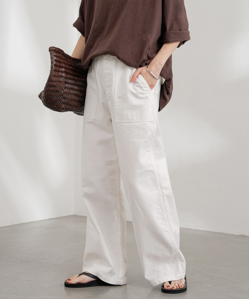 FRAMeWORK（フレームワーク）の「≪追加≫バックサテンベイカーパンツ（カーゴパンツ・レディース・ホワイト/カーキ/ブラック・36/38/40）」の20枚目の写真