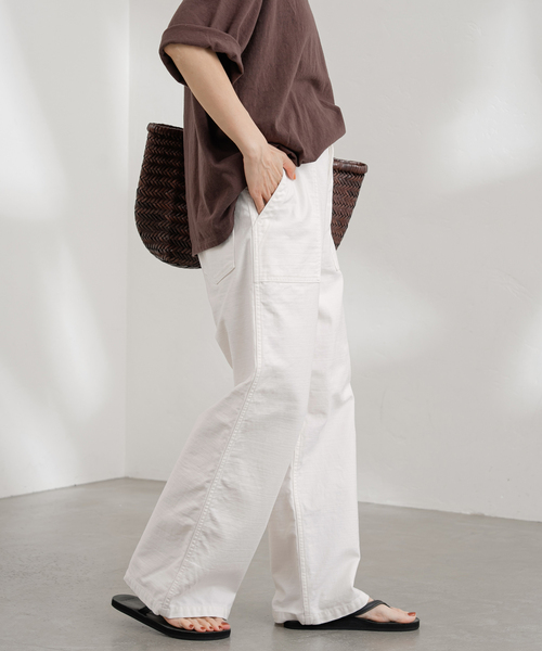 FRAMeWORK（フレームワーク）の「≪追加≫バックサテンベイカーパンツ（カーゴパンツ・レディース・ホワイト/カーキ/ブラック・36/38/40）」の21枚目の写真