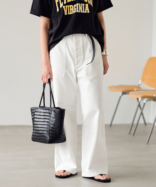 FRAMeWORK バックサテンベイカーパンツ　ブラック　36size ≪追加≫バックサテンベイカーパンツ（カーゴパンツ