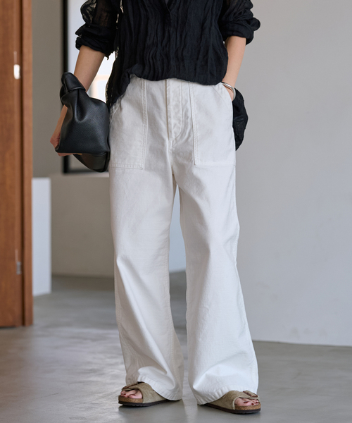 ≪追加≫バックサテンベイカーパンツ（カーゴパンツ