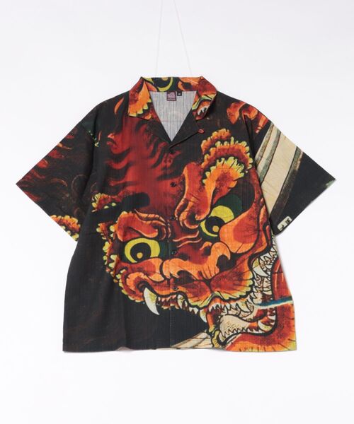 カヤ（カヤ）の「【カヤ】着る、NIPPON ART 倭の絵シャツM（シャツ/ブラウス・メンズ・ダークネイビー/ブラウン/オレンジ/ネイビー/ダークグレー/ベージュ/ブルー/ライトブルー/ブラック/レッド/ピンク/グリーン/その他4/その他5/その他3/その他2/その他1・M）」の15枚目の写真