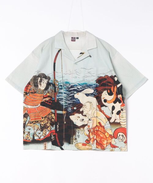 カヤ（カヤ）の「【カヤ】着る、NIPPON ART 倭の絵シャツM（シャツ/ブラウス・メンズ・ダークネイビー/ブラウン/オレンジ/ネイビー/ダークグレー/ベージュ/ブルー/ライトブルー/ブラック/レッド/ピンク/グリーン/その他4/その他5/その他3/その他2/その他1・M）」の16枚目の写真