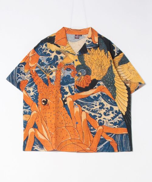 カヤ（カヤ）の「【カヤ】着る、NIPPON ART 倭の絵シャツM（シャツ/ブラウス・メンズ・ダークネイビー/ブラウン/オレンジ/ネイビー/ダークグレー/ベージュ/ブルー/ライトブルー/ブラック/レッド/ピンク/グリーン・M）」の12枚目の写真