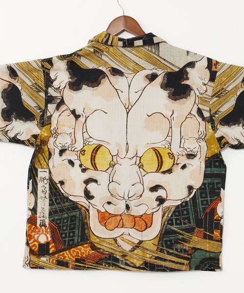 カヤ（カヤ）の「【カヤ】着る、NIPPON ART 倭の絵シャツM（シャツ/ブラウス・メンズ・ダークネイビー/ブラウン/オレンジ/ネイビー/ダークグレー/ベージュ/ブルー/ライトブルー/ブラック/レッド/ピンク/グリーン・M）」の22枚目の写真