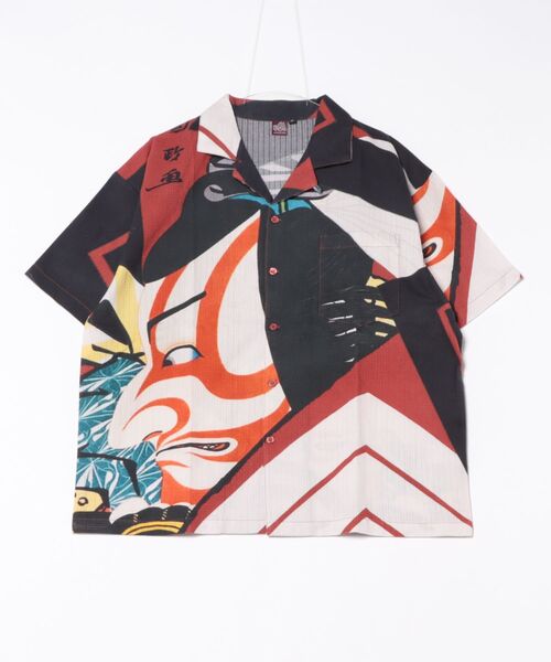 カヤ（カヤ）の「【カヤ】着る、NIPPON ART 倭の絵シャツM（シャツ/ブラウス・メンズ・ダークネイビー/ブラウン/オレンジ/ネイビー/ダークグレー/ベージュ/ブルー/ライトブルー/ブラック/レッド/ピンク/グリーン・M）」の21枚目の写真