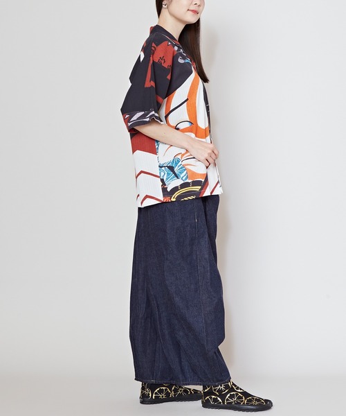 カヤ（カヤ）の「【カヤ】着る、NIPPON ART 倭の絵シャツM（シャツ/ブラウス・メンズ・ダークネイビー/ブラウン/オレンジ/ネイビー/ダークグレー/ベージュ/ブルー/ライトブルー/ブラック/レッド/ピンク/グリーン・M）」の16枚目の写真