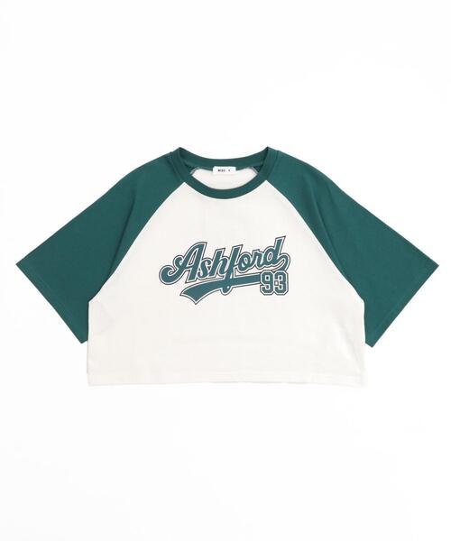 WEGO(ウィゴー)の「WEGO/ラグランショートT(Tシャツ/カットソー・レディース・ブラック/グリーン・MEDIUM/SMALL)」の13枚目の写真