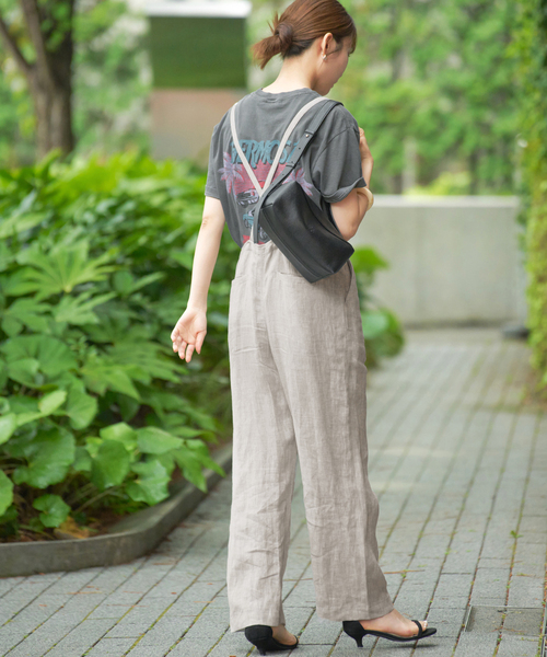 journal standard relume フレンチリネンサロペット 36 JOURNAL STANDARD relume サロペット オーバーオール 「再入荷