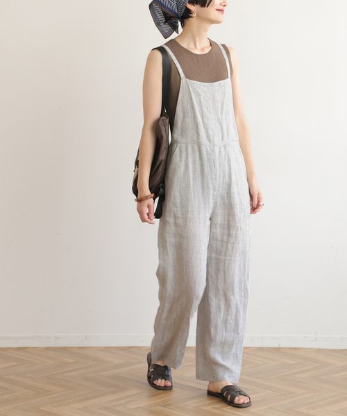 JOURNAL STANDARD relume（ジャーナルスタンダード　レリューム）の「《追加》手洗い可 / No.14フレンチリネンサロペット（サロペット/オーバーオール・レディース・ライトグレー/チャコールグレー・36/38）」の17枚目の写真