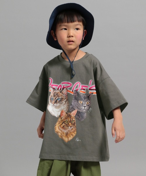 GEORGE'S（ジョージズ）の「【KIDS】CAT＆DOG Tシャツ（Tシャツ/カットソー・キッズ・グレー系その他/グレー系その他2/グレー系その他3・110/130/150）」の3枚目の写真