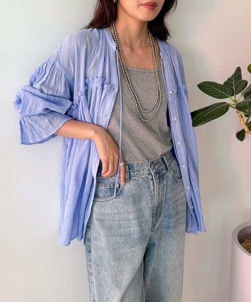 fredy emue(フレディエミュ)の「パール/メタルマルチロングネックレス(ネックレス・レディース・シルバー/オフホワイト・FREE)」の8枚目の写真