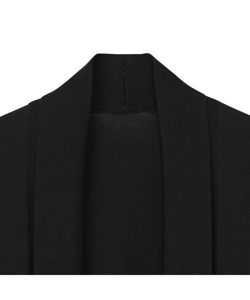 TOKYO SHIRTS（トウキョウシャツ）の「ニット 前立リブトッパーカーディガン レディース（カーディガン/ボレロ・レディース・ブルー/グレー/ブラック・LL/M/L）」の5枚目の写真