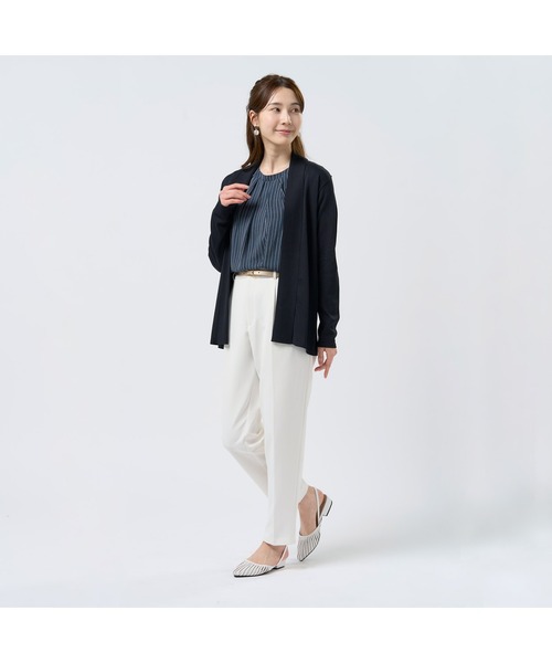 TOKYO SHIRTS（トウキョウシャツ）の「ニット 前立リブトッパーカーディガン レディース（カーディガン/ボレロ・レディース・ブルー/グレー/ブラック・LL/M/L）」の16枚目の写真