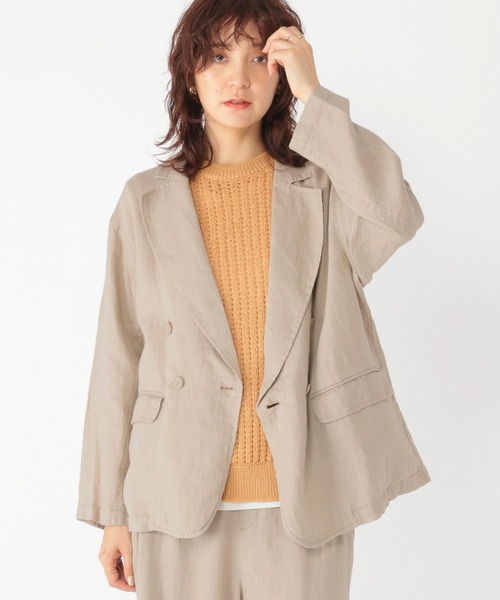 春スタディオクリップ❋新品8690円リネン 100%ジャケット studio CLIP｜【リネン100%】ノーカラージャケット | Rakuten