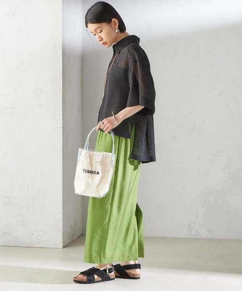 手洗い可能〉麻調 メッシュ 半袖 ビッグ シャツ（シャツ