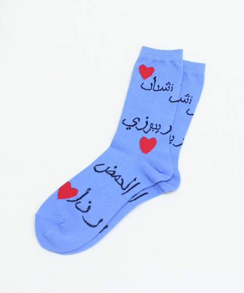 RNA（アールエヌエー）の「E5109 アラビアンハートガラソックス（ソックス/靴下・レディース・ホワイト/ベージュ/ブルー/ブラック・FREE）」の8枚目の写真