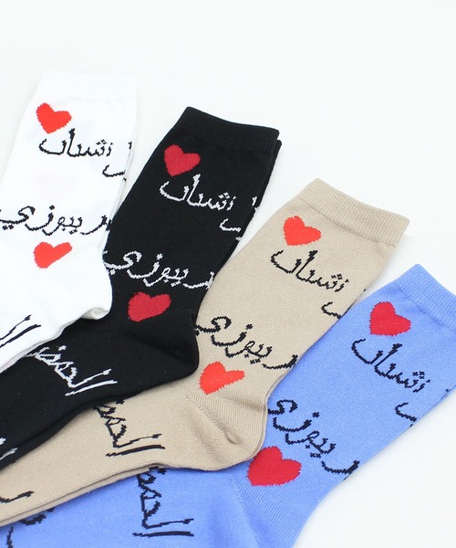 RNA（アールエヌエー）の「E5109 アラビアンハートガラソックス（ソックス/靴下・レディース・ホワイト/ベージュ/ブルー/ブラック・FREE）」の16枚目の写真