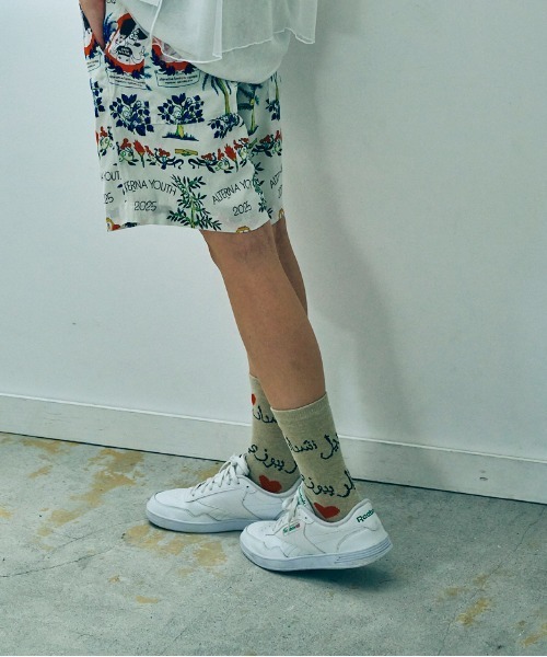 RNA（アールエヌエー）の「E5109 アラビアンハートガラソックス（ソックス/靴下・レディース・ホワイト/ベージュ/ブルー/ブラック・FREE）」の11枚目の写真