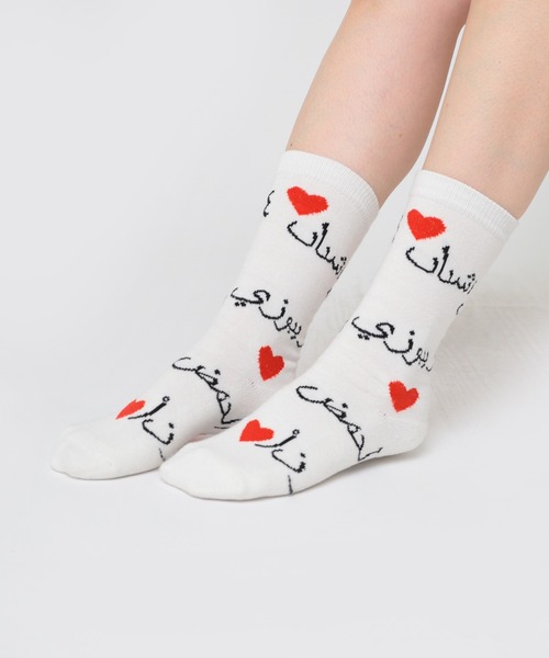 RNA（アールエヌエー）の「E5109 アラビアンハートガラソックス（ソックス/靴下・レディース・ホワイト/ベージュ/ブルー/ブラック・FREE）」の17枚目の写真