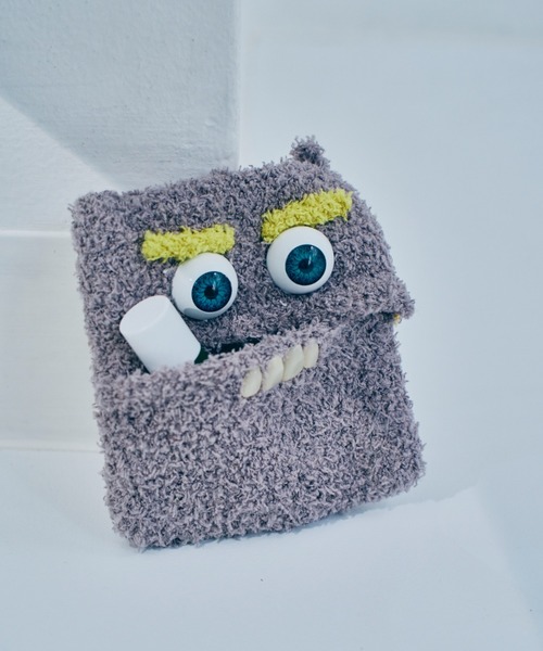 macaroni edge/マカロニエッジ〉毛糸スクエアポーチ モンスター マルチ