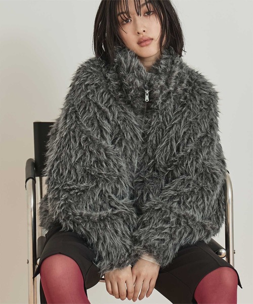 セール】ミックスシープファースタンドブルゾン（ブルゾン）｜miette