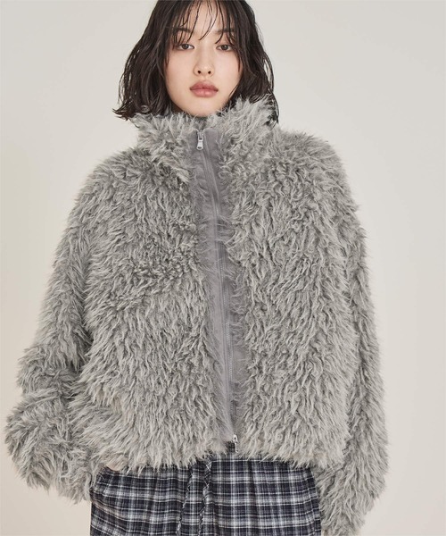 セール】ミックスシープファースタンドブルゾン（ブルゾン）｜miette