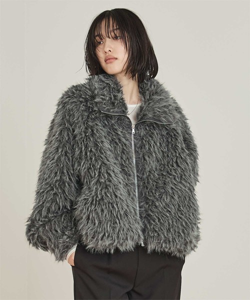 ミックスシープファースタンドブルゾン（ブルゾン）｜miette（ミエット