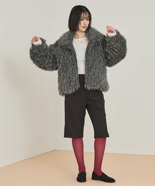 ミックスシープファースタンドブルゾン（ブルゾン）｜miette（ミエット