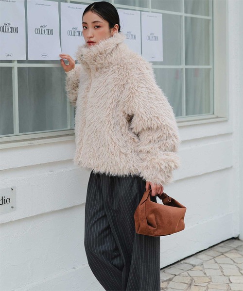 ミックスシープファースタンドブルゾン（ブルゾン）｜miette（ミエット