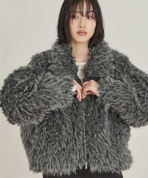 ミックスシープファースタンドブルゾン（ブルゾン）｜miette（ミエット