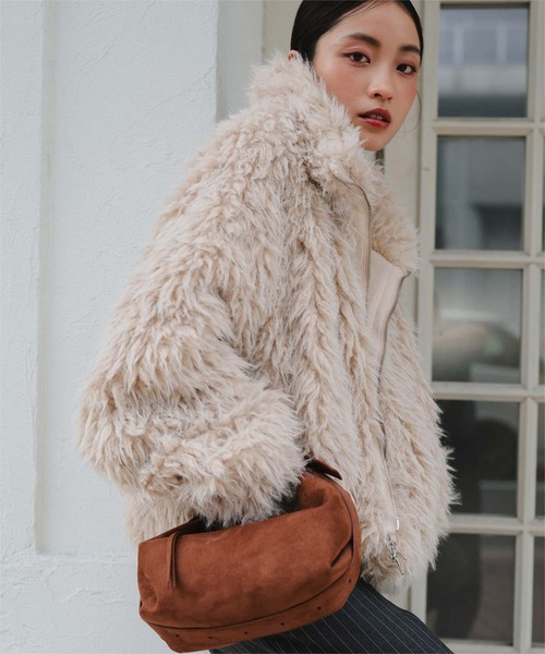 セール】ミックスシープファースタンドブルゾン（ブルゾン）｜miette