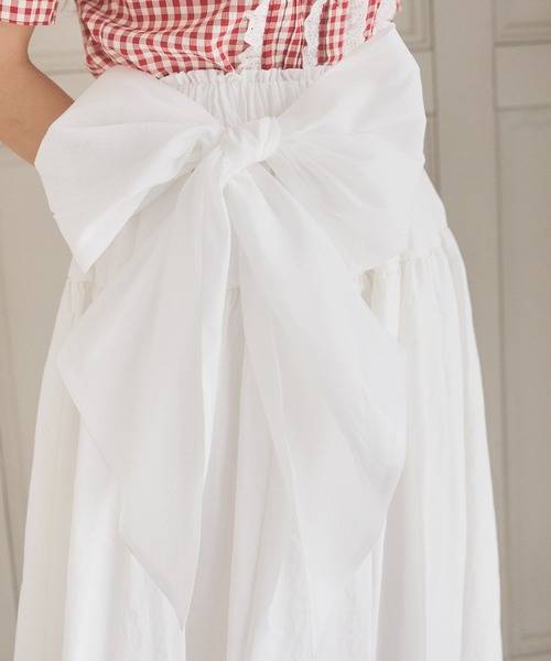 Areeam（アリーム）の「タフタギャザースカート（スカート・レディース・オフホワイト/ブルー・FREE）」の15枚目の写真
